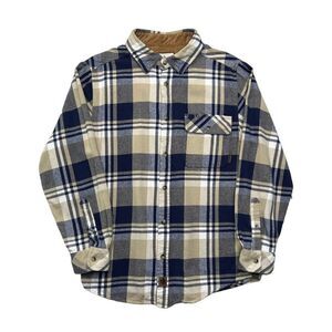 Legendary Whitetails Button Down Shirt Mens Size Medium Blue Plaid Flannel Shirt